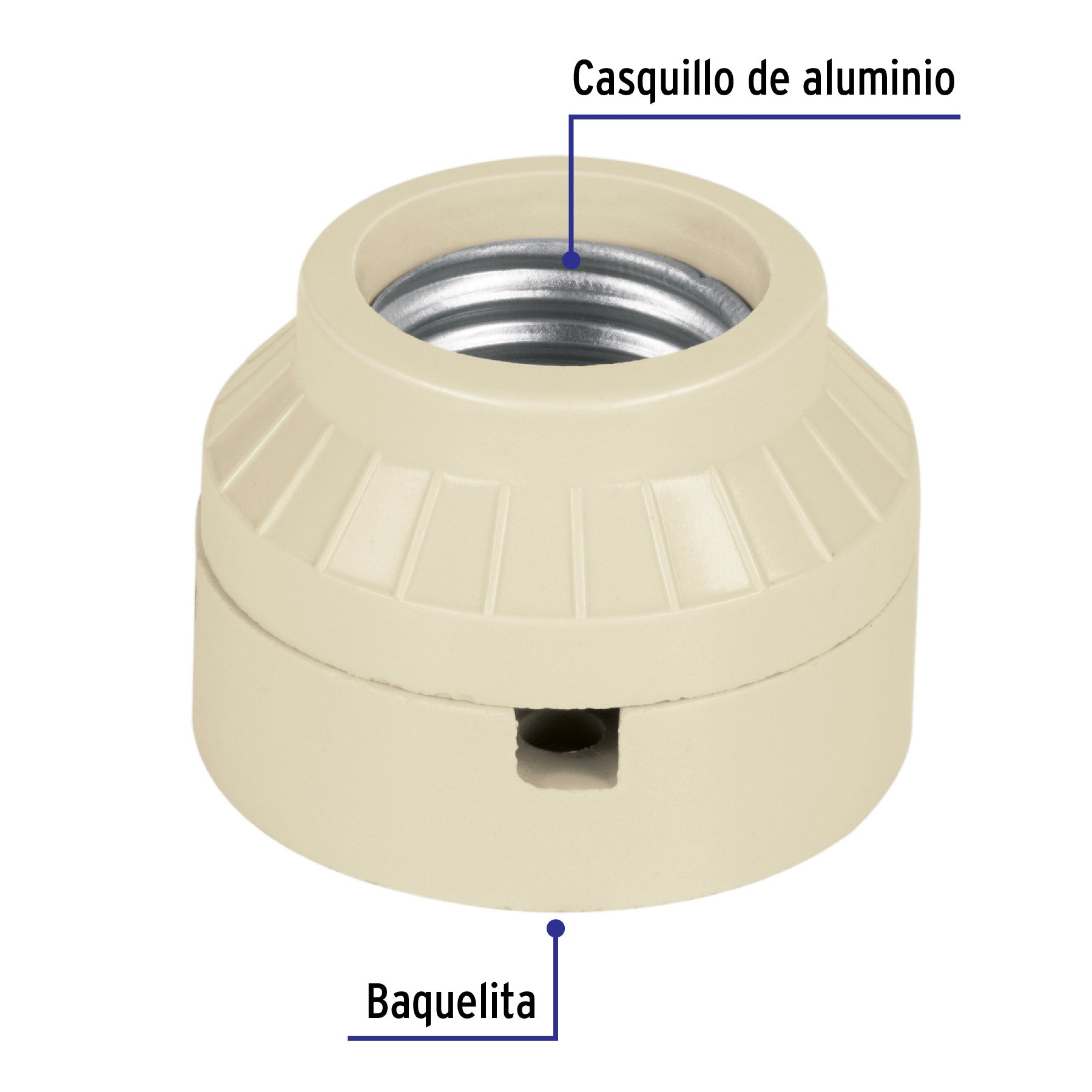Portalámpara de baquelita, tipo anuncio, Volteck | POPL-12 | 46517