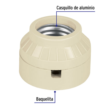 Portalámpara de baquelita, tipo anuncio, Volteck | POPL-12 | 46517