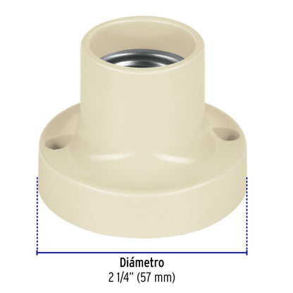 Portalámpara de baquelita, 2-1/4', Volteck | POPL-13 | 46518