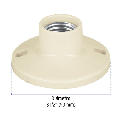 Portalámpara de baquelita, 3-1/2', Volteck | POPL-10 | 46519