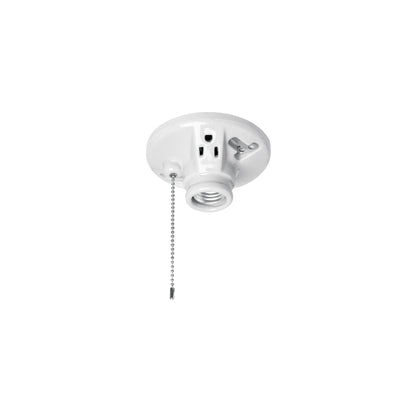 Portalámpara de porcelana, con ladrón y cadena, Volteck | POPO-20 | 46526