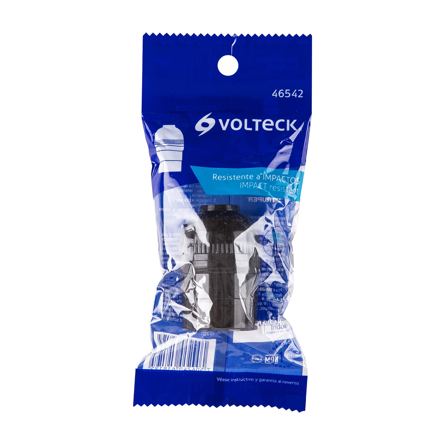 Portalámpara de policarbonato, sencillo, Volteck | POBS-10 | 46542