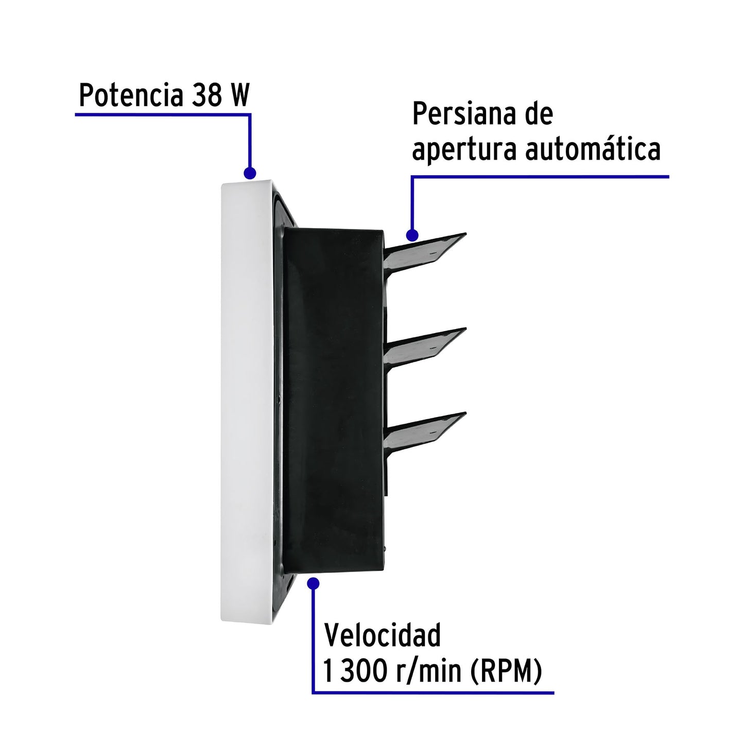 Extractor de aire de 10',blanco, VOLTECK | EXA-10I | 46591