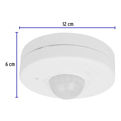 Sensor de movimiento para techo, alcance 10 m, Volteck | SEMO-IN | 46599