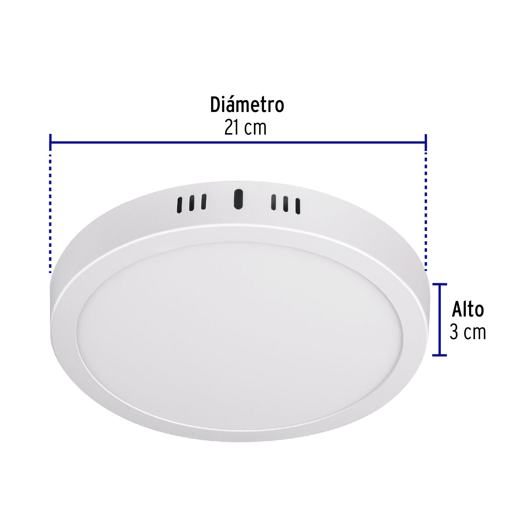 Luminario LED plafón 18W 6500K, redondo, blanco, VOLTECK | PLA-207L | 46715
