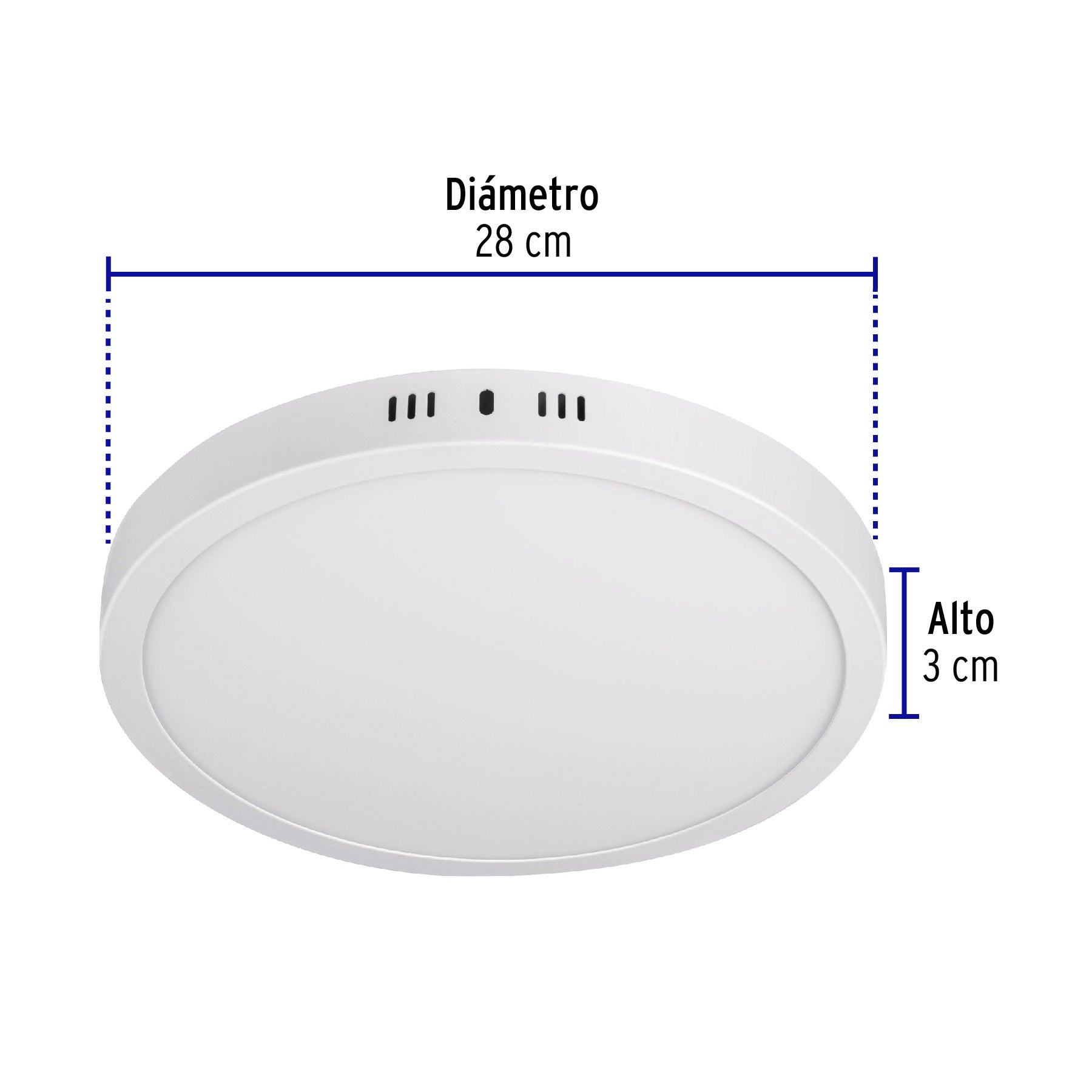 Luminario LED plafón 24W 6500K, redondo, blanco, VOLTECK | PLA-209L | 46717
