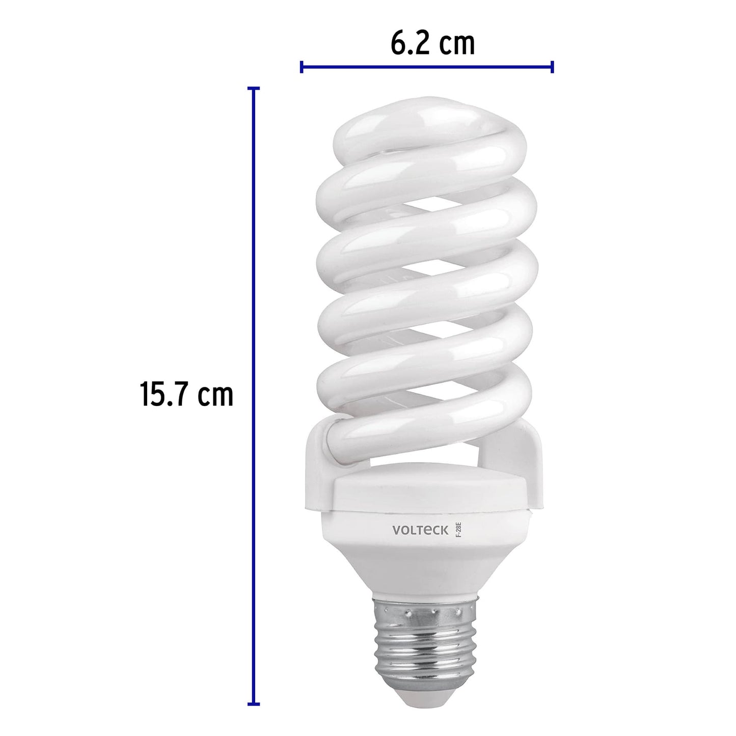 Lámpara espiral T4 28 W luz de día en blíster, Volteck | F-28E | 46827