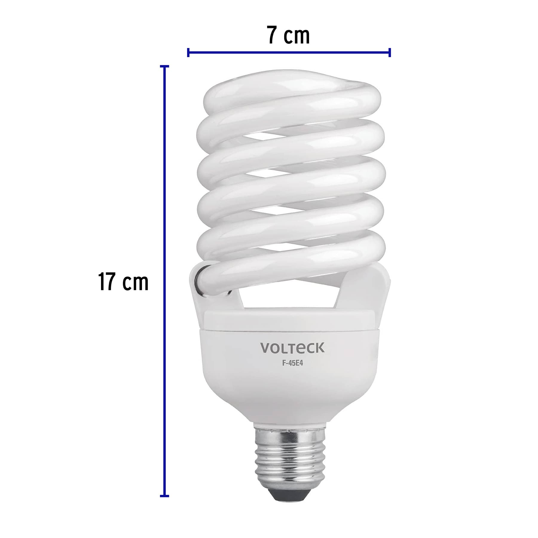 Lámpara espiral T4 45 W alta potencia luz de día, caja | F-45E4 | 46828