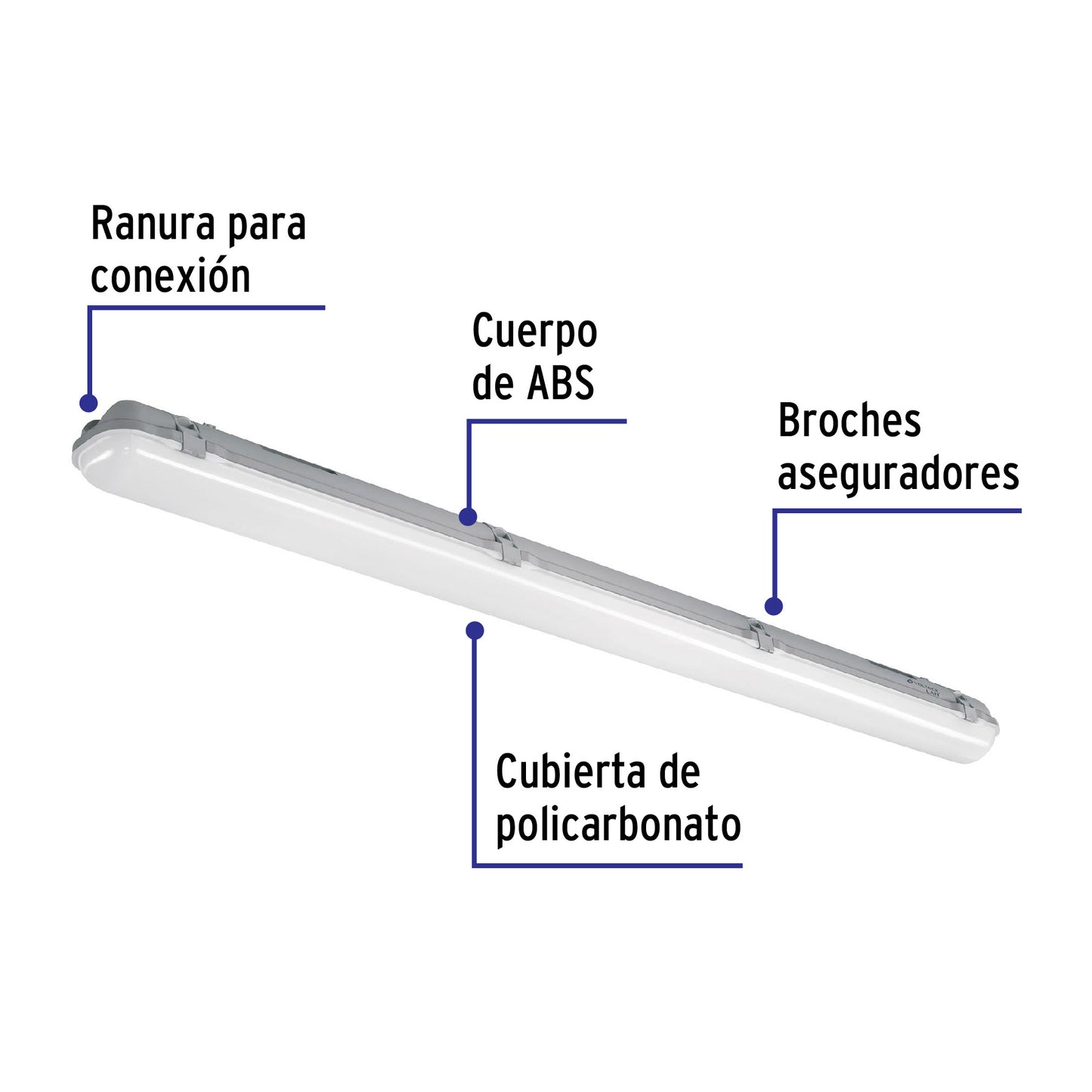 Luminario lineal de LED 36 W de sobreponer a prueba de vapor | VAP-001L | 46862