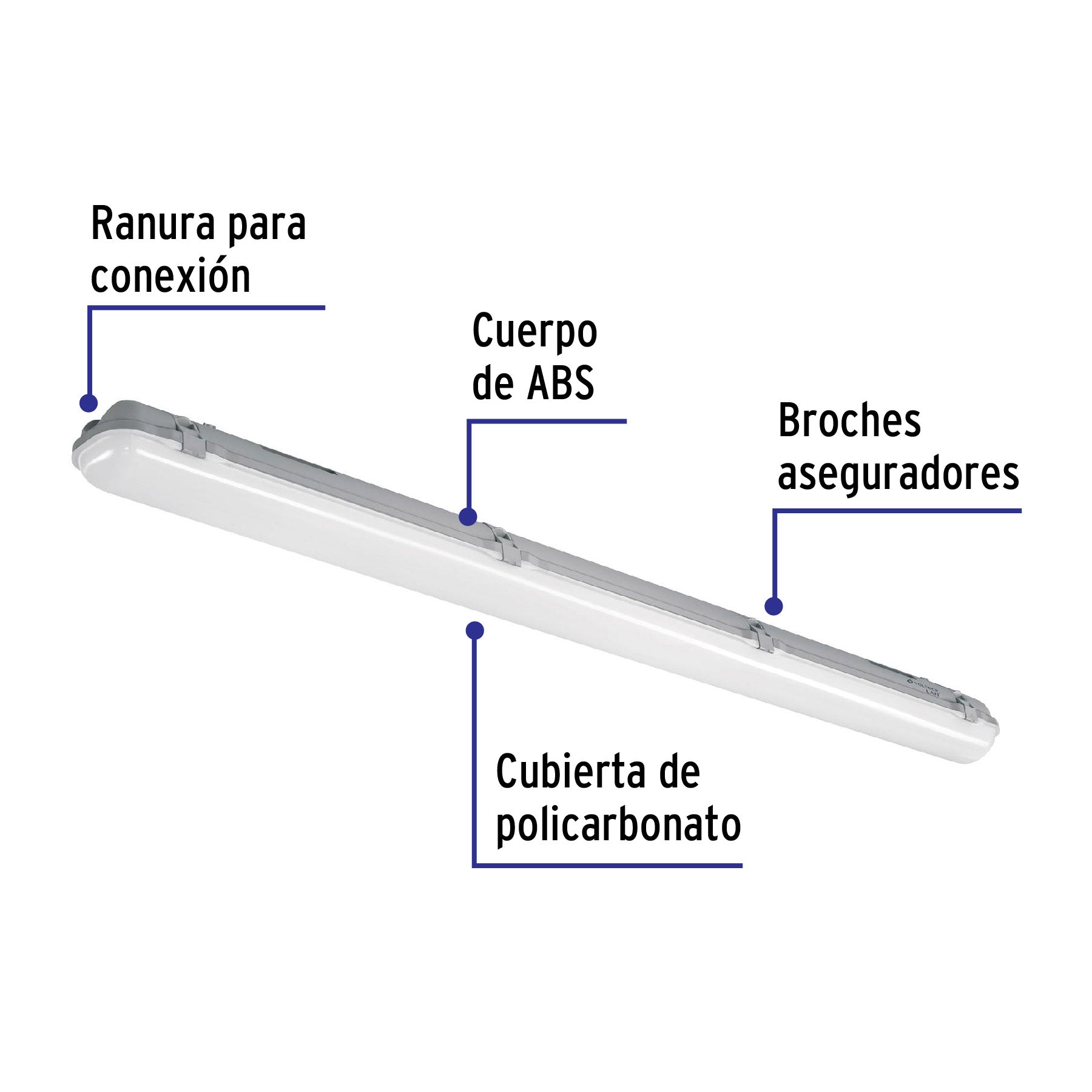 Luminario lineal de LED 36 W de sobreponer a prueba de vapor | VAP-001L | 46862