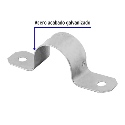 Bolsa c/10 abrazaderas tipo omega 3/4' p/tubo pared delgada | AO-3/4 | 46924