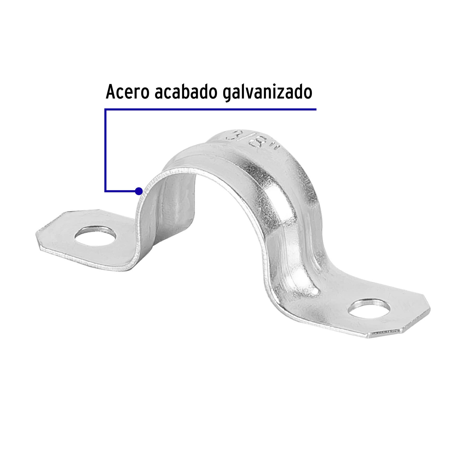 Bolsa c/10 abrazaderas tipo omega 3/8' p/tubo pared delgada | AO-3/8 | 46926