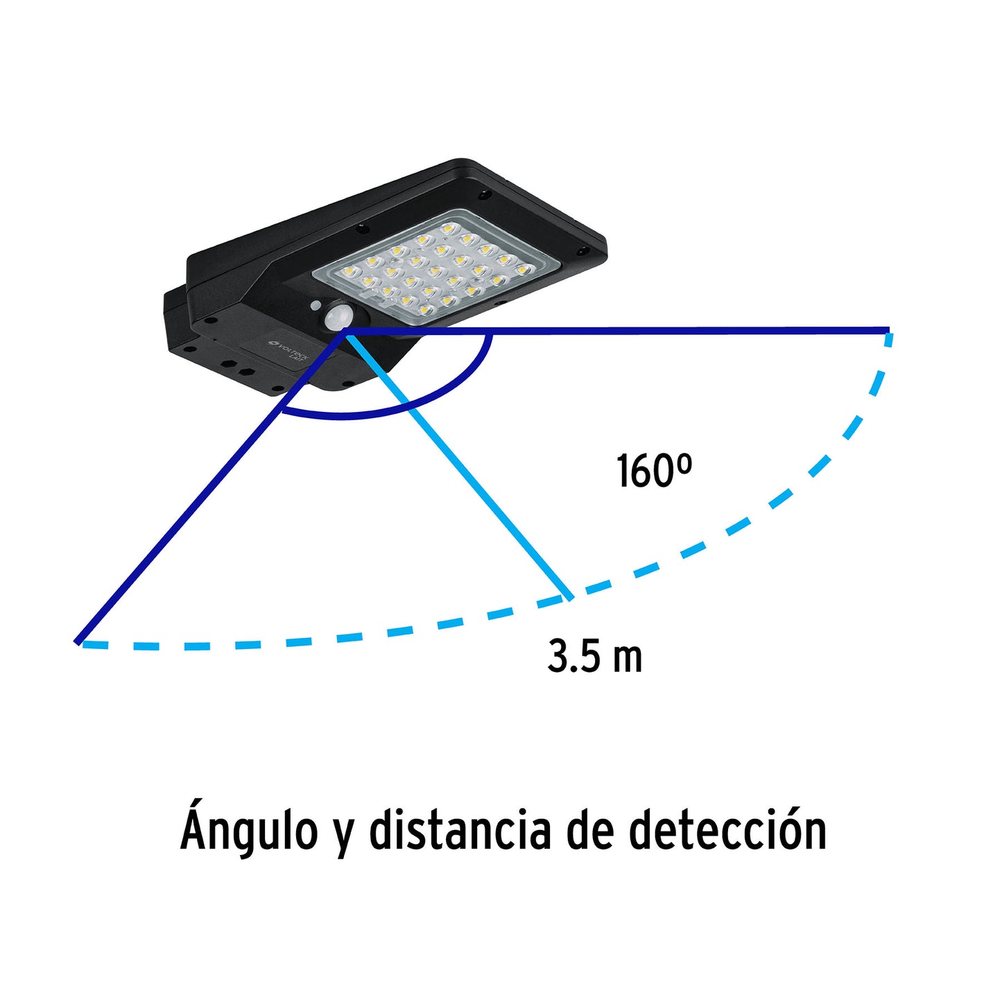 Luminario suburbano solar LED 4 W 6500 K con sensor de luz | SUB-900L | 46956