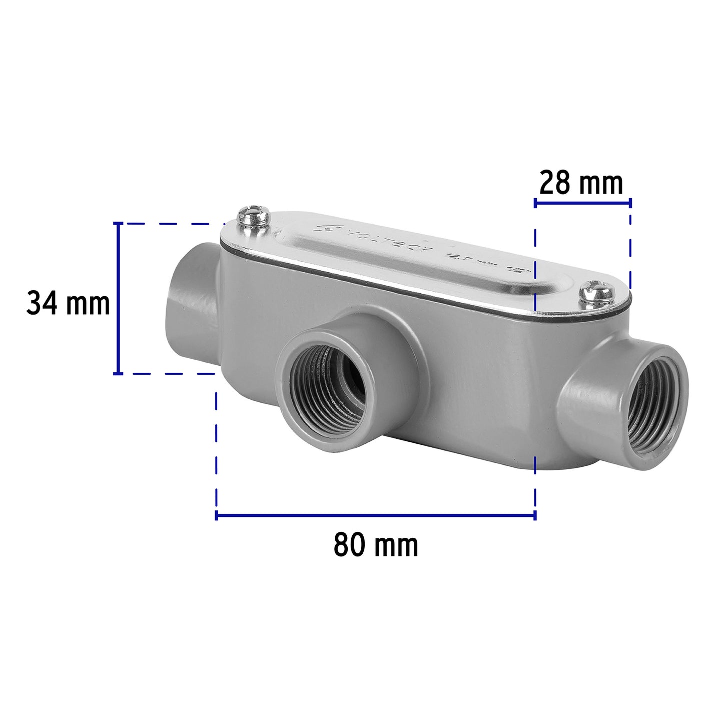Condulet 1/2' conexión tipo T, Volteck | COLET-1/2-T | 46979
