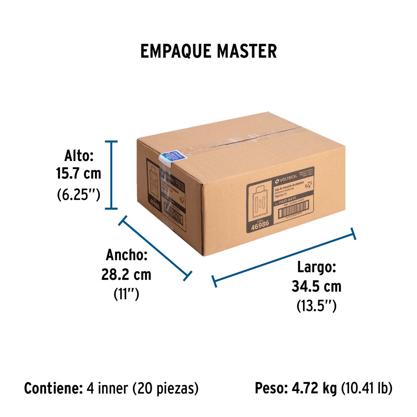 Condulet 3/4' conexión tipo FS, Volteck | COLET-3/4-FS | 46986