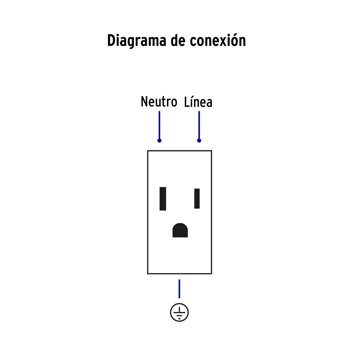 Contacto aterrizado, 1 módulo, línea Española, color blanco | COA-EB | 47051