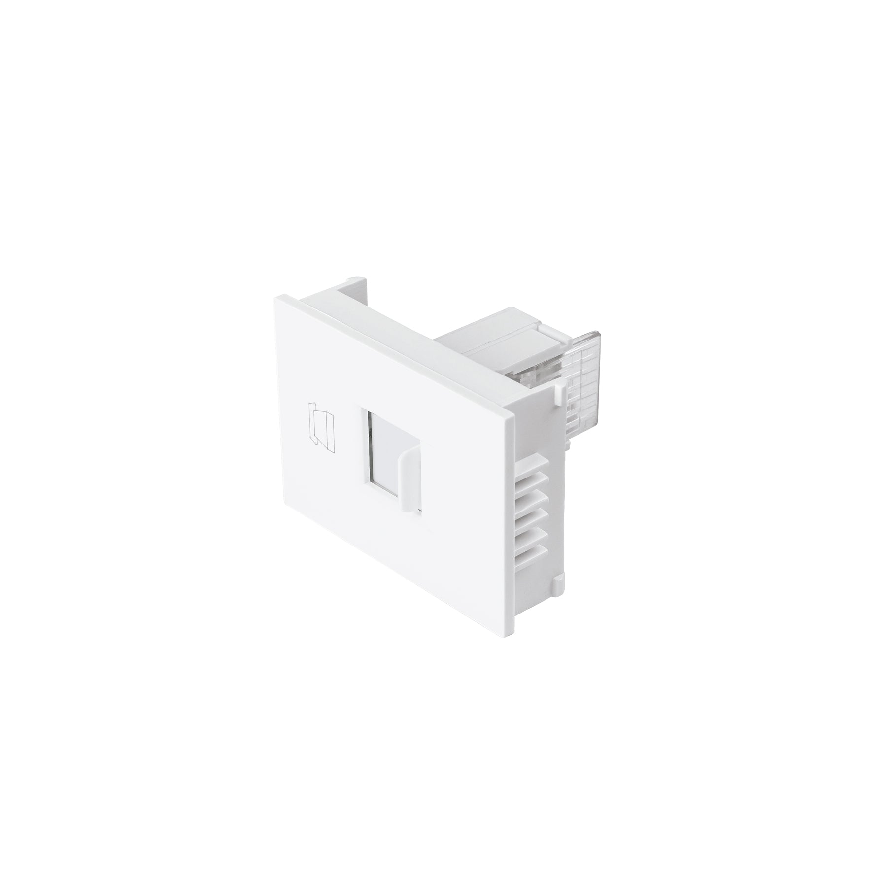 Toma de teléfono, 1.5 módulos, línea Española, color blanco | TE15-EB | 47056
