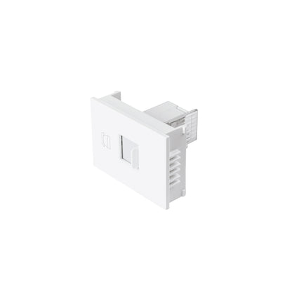 Toma de teléfono, 1.5 módulos, línea Española, color blanco | TE15-EB | 47056