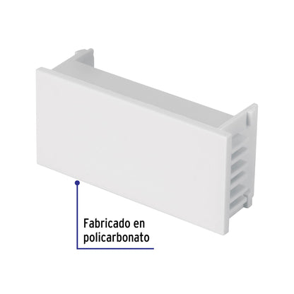 Tapón ciego, 1 módulo, línea Española, color blanco, Volteck | TA-EB | 47058