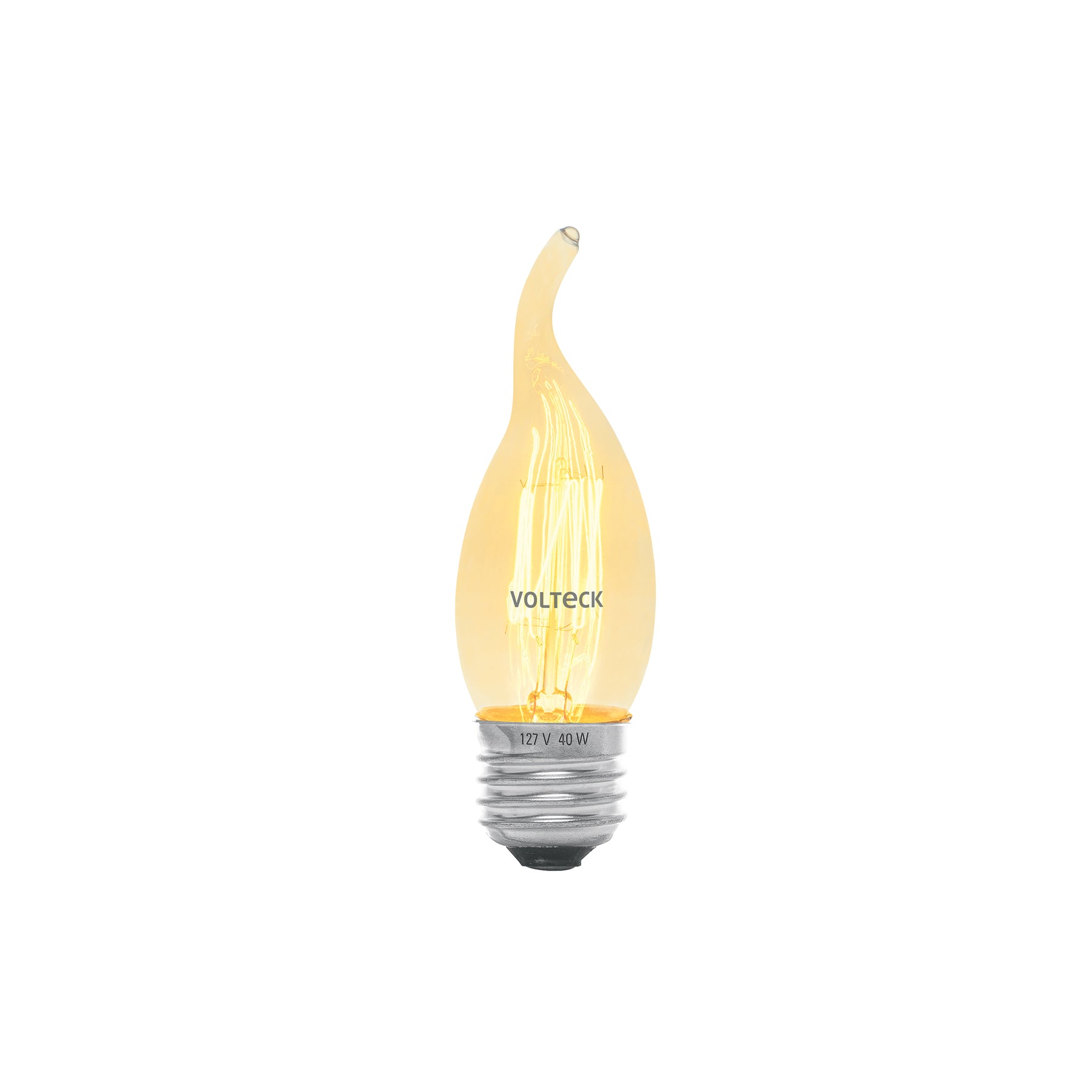 Lámpara incandescente vintage 40 W tipo flama, Volteck | FIV-40F | 47108