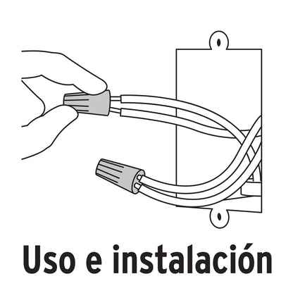 Bolsa con 10 capuchones para cable, calibres 14 a 12 AWG | CAPU-1214 | 47329