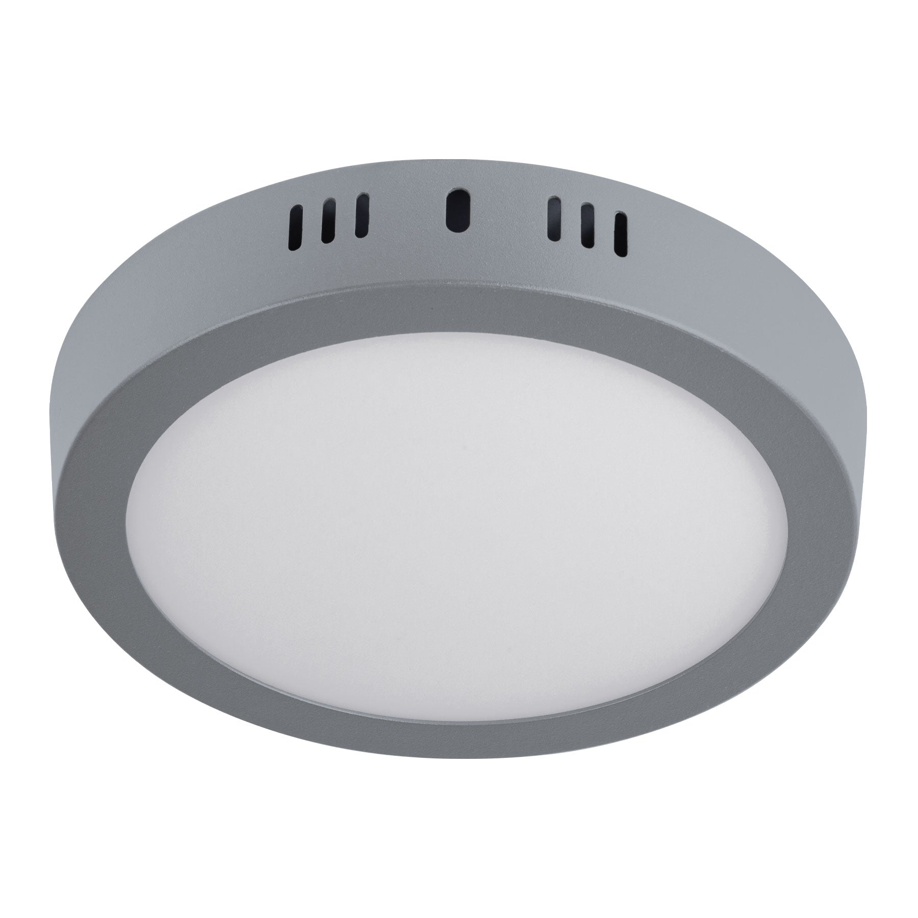 Luminario LED plafón 12W 6500K, redondo, gris, VOLTECK | PLA-215L | 47347