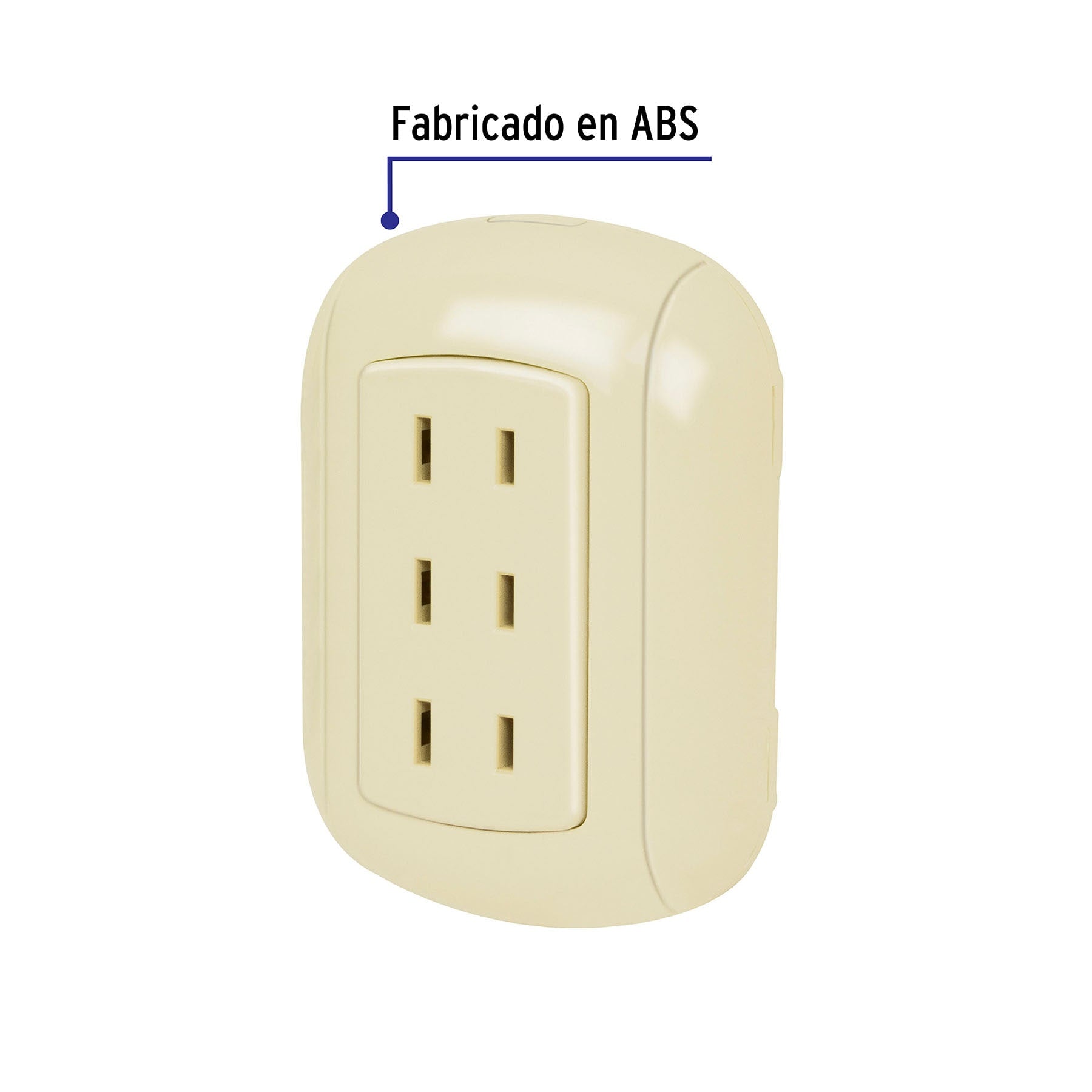 Contacto de sobreponer triple sin tierra, Volteck | COSO-T | 47351