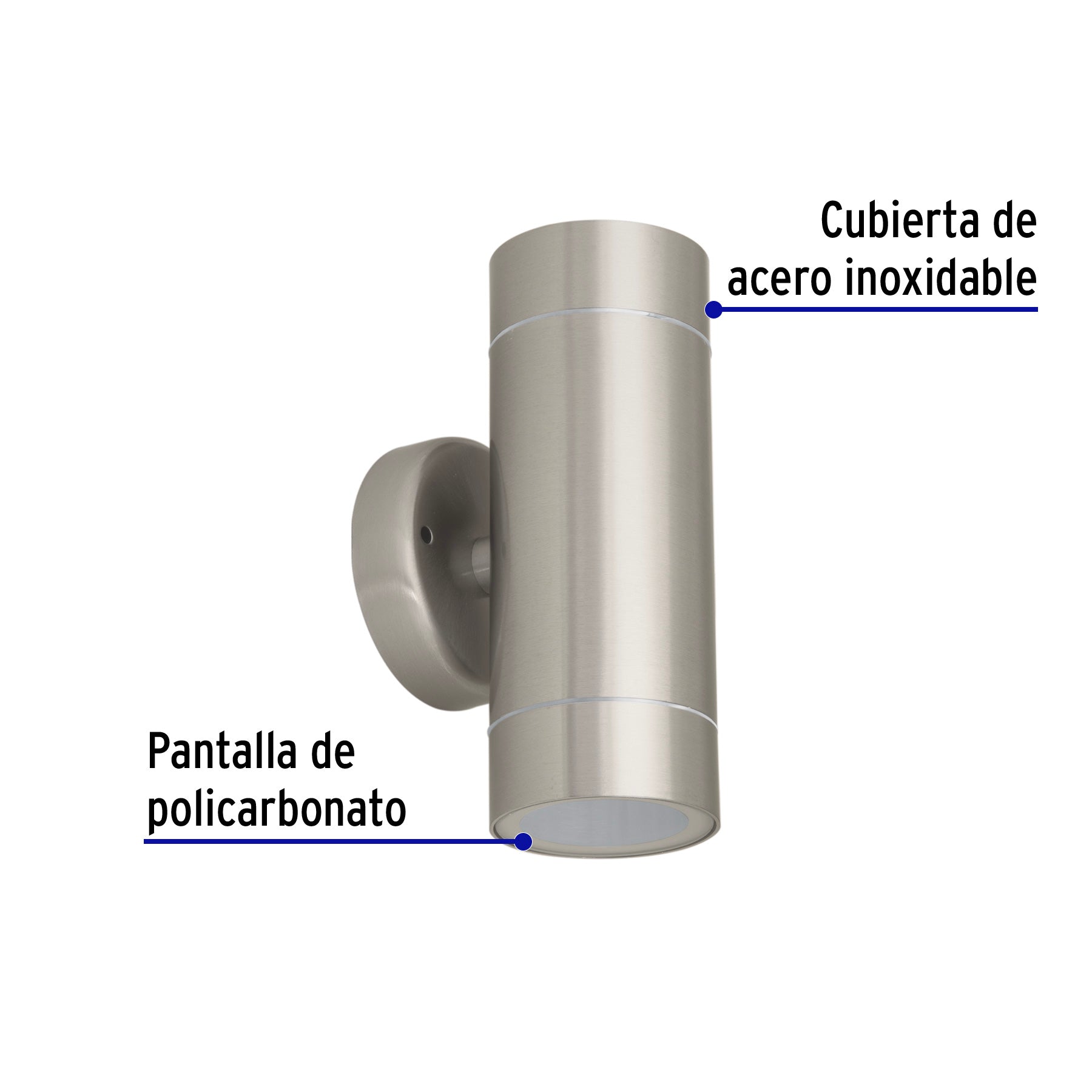 Arbotante de acento 2 spots satín, lámparas no incluidas | ARB-201S | 47391