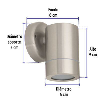 Arbotante de acento 1 spot satín, lámpara no incluida | ARB-202S | 47392