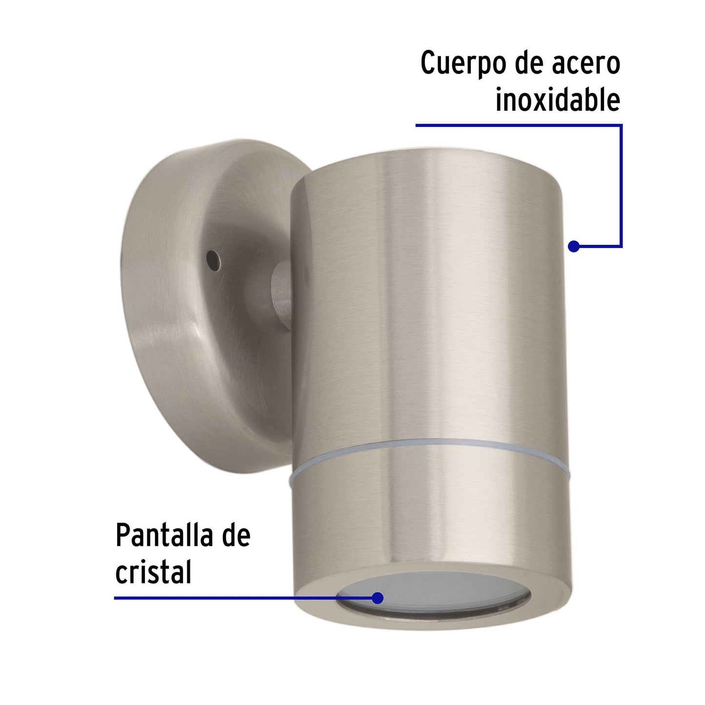 Arbotante de acento 1 spot satín, lámpara no incluida | ARB-202S | 47392