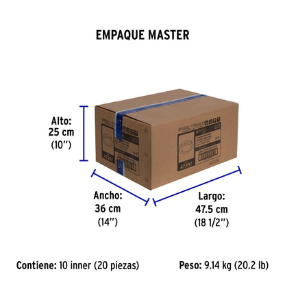 Luminario LED plafón 18W 6500K, redondo, negro, VOLTECK | PLA-227L | 47397