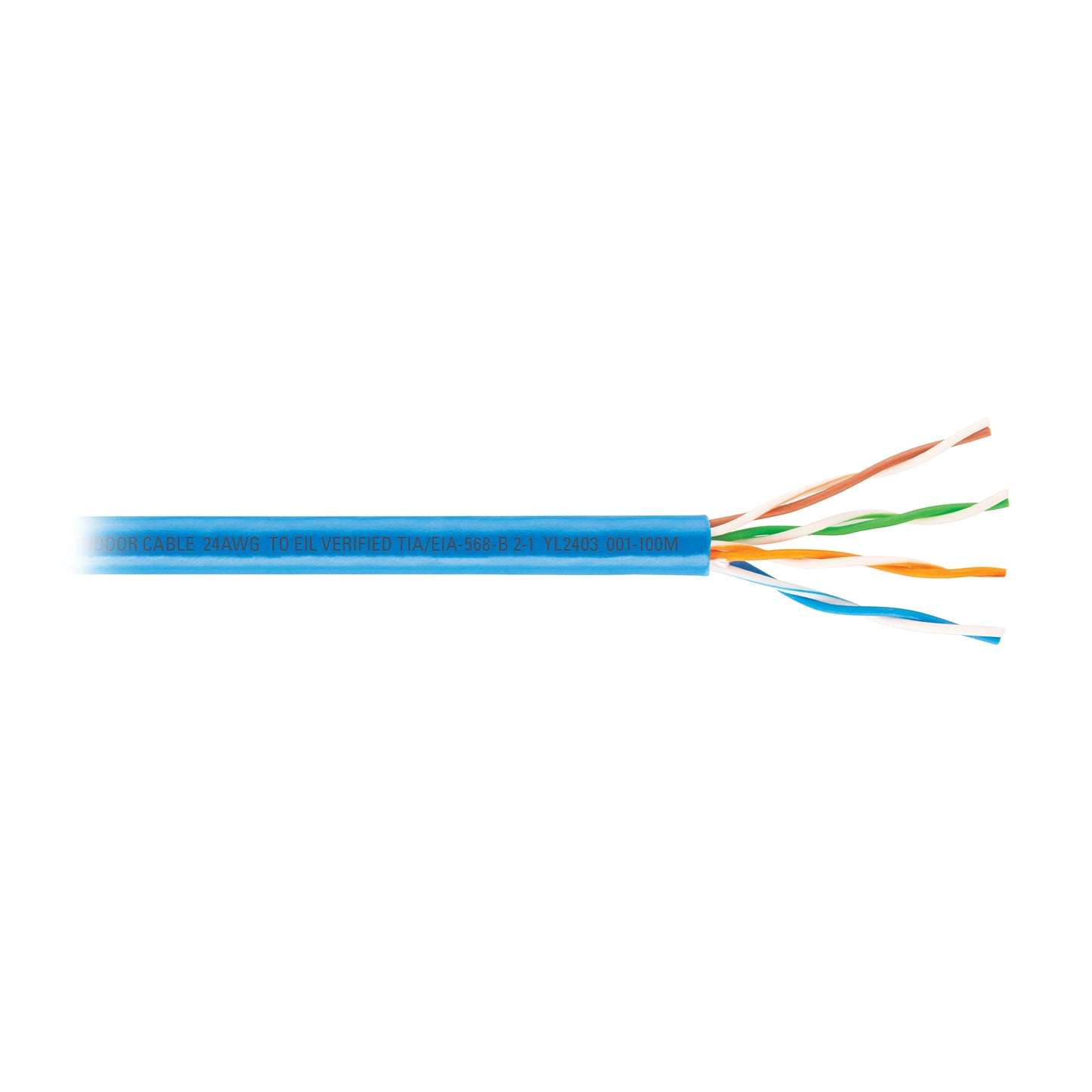 Metro de cable UTP CAT5E, Bobina de 100m, azul, VOLTECK | CBR-51A | 47399