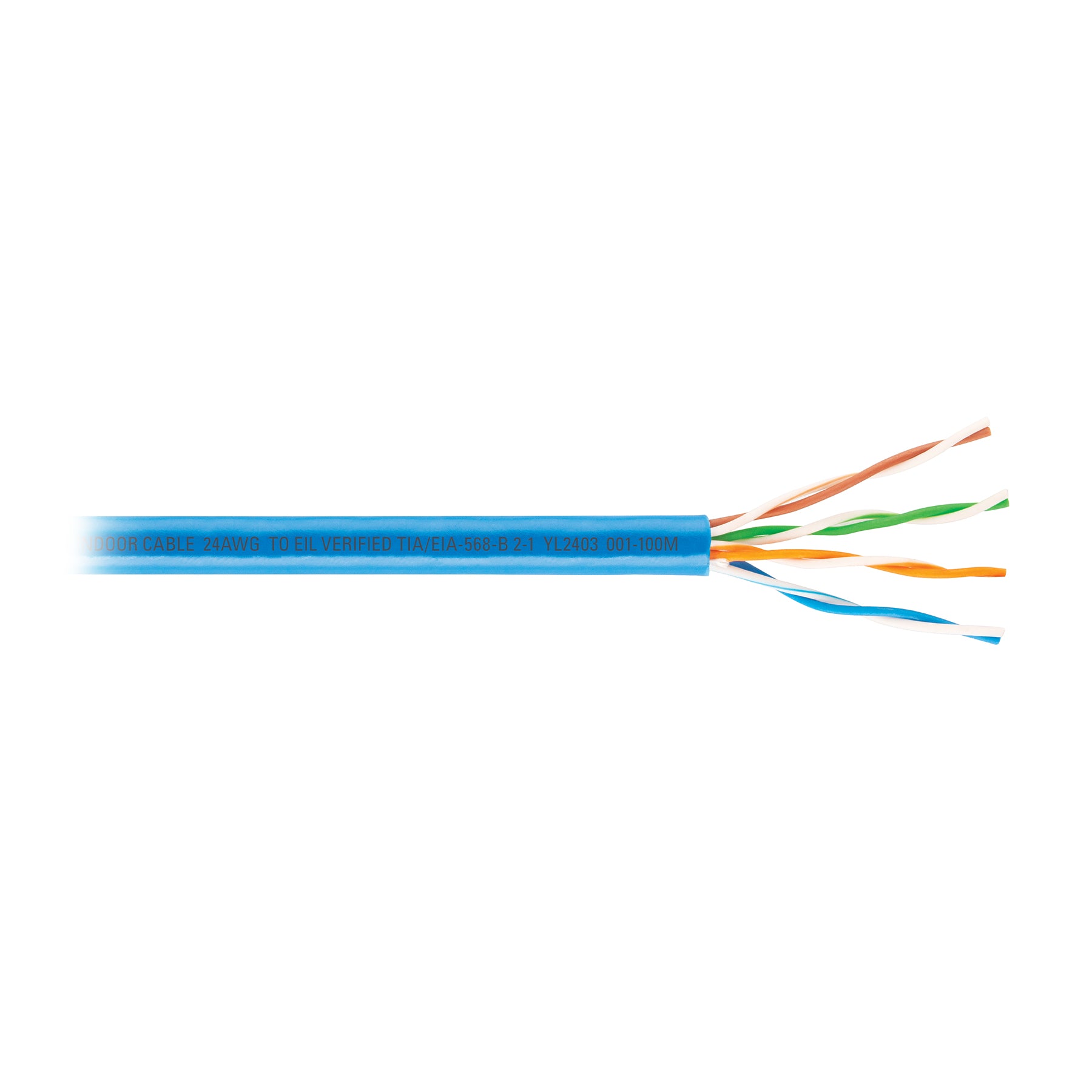 Metro de cable UTP CAT5E, Bobina de 100m, azul, VOLTECK | CBR-51A | 47399