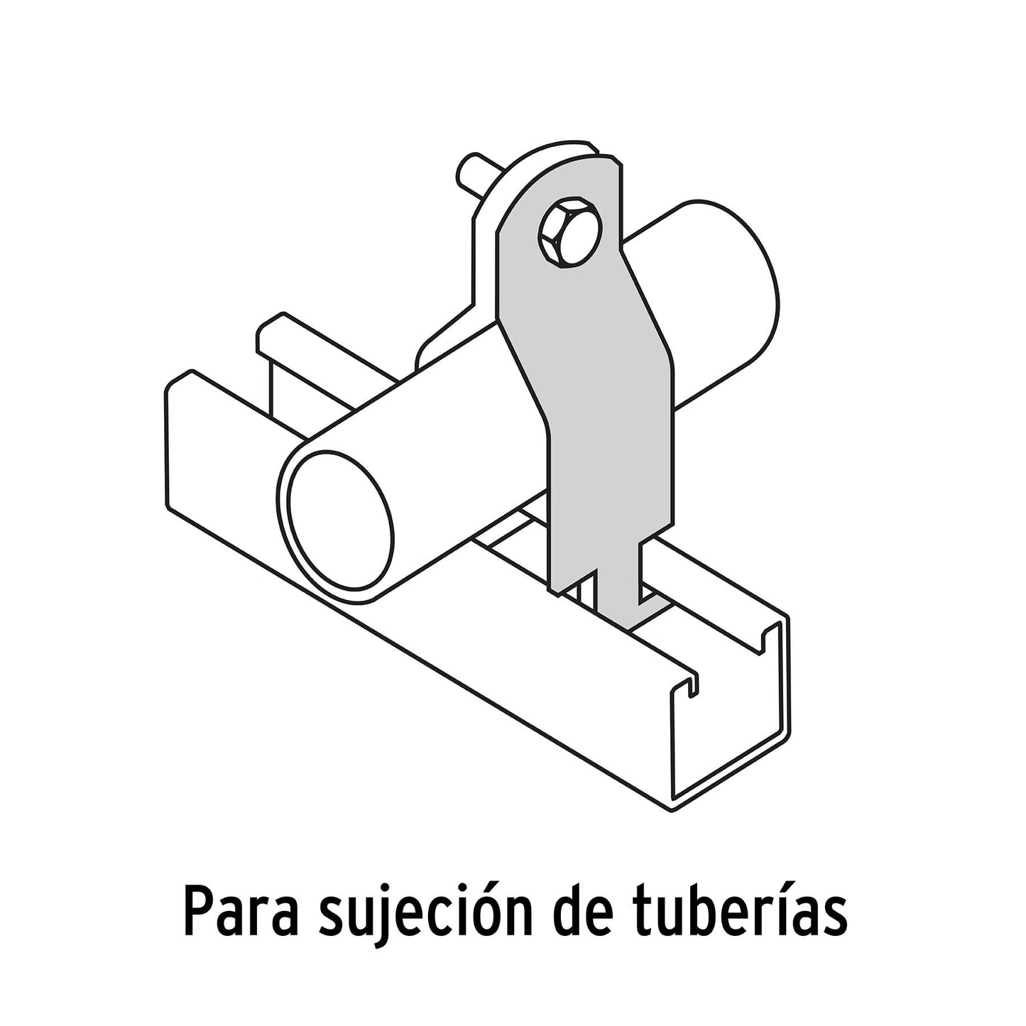 Abrazadera para perfil monocanal de 1/2 ', VOLTECK | PU-1/2A | 47488