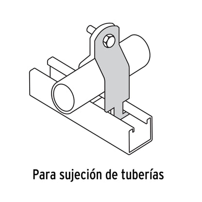 Abrazadera para perfil monocanal de 3/4', VOLTECK | PU-3/4A | 47489