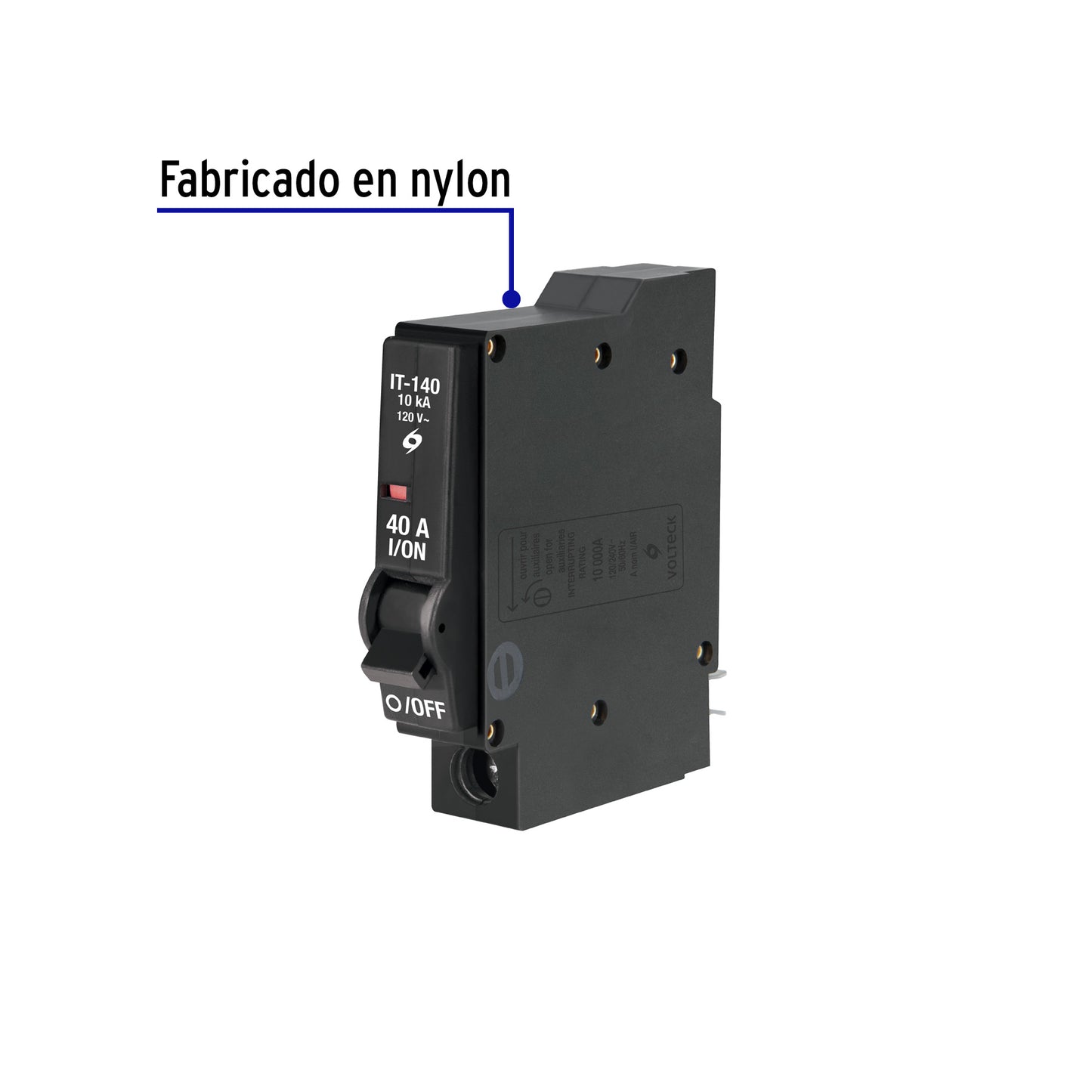 Interruptor de 1 polo 40A, enchufable, VOLTECK | IT-140 | 47509