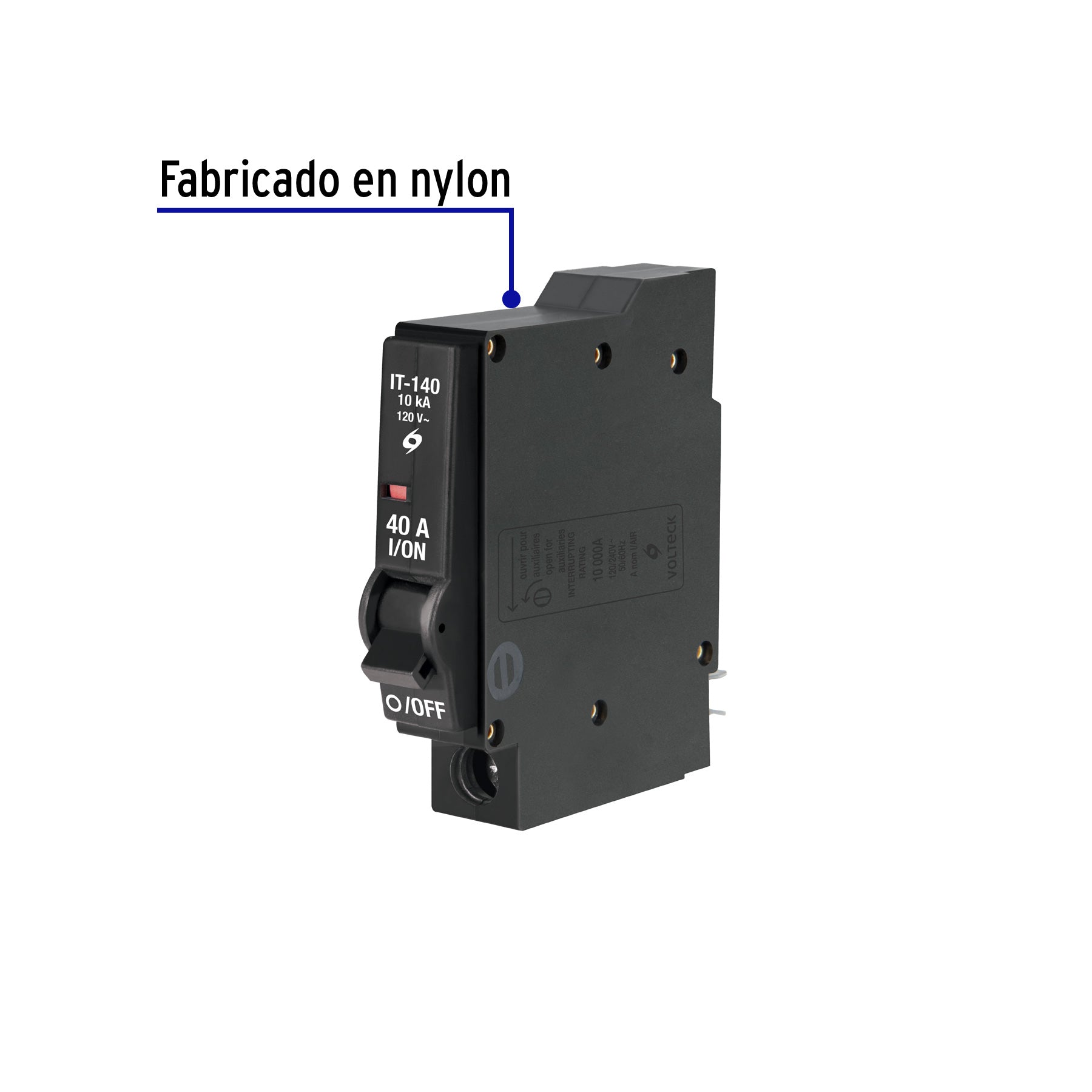 Interruptor de 1 polo 40A, enchufable, VOLTECK | IT-140 | 47509