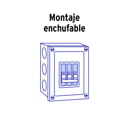 Interruptor de 3 polos 30A, enchufable, VOLTECK | IT-330 | 47515