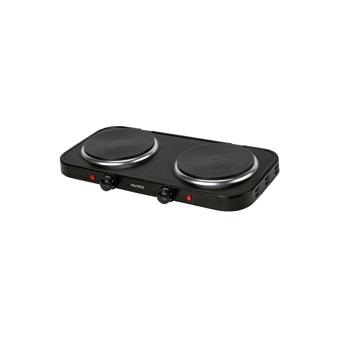 Parrilla eléctrica 2 quemadores de disco, negra, VOLTECK | PAEL-2CDN | 47553