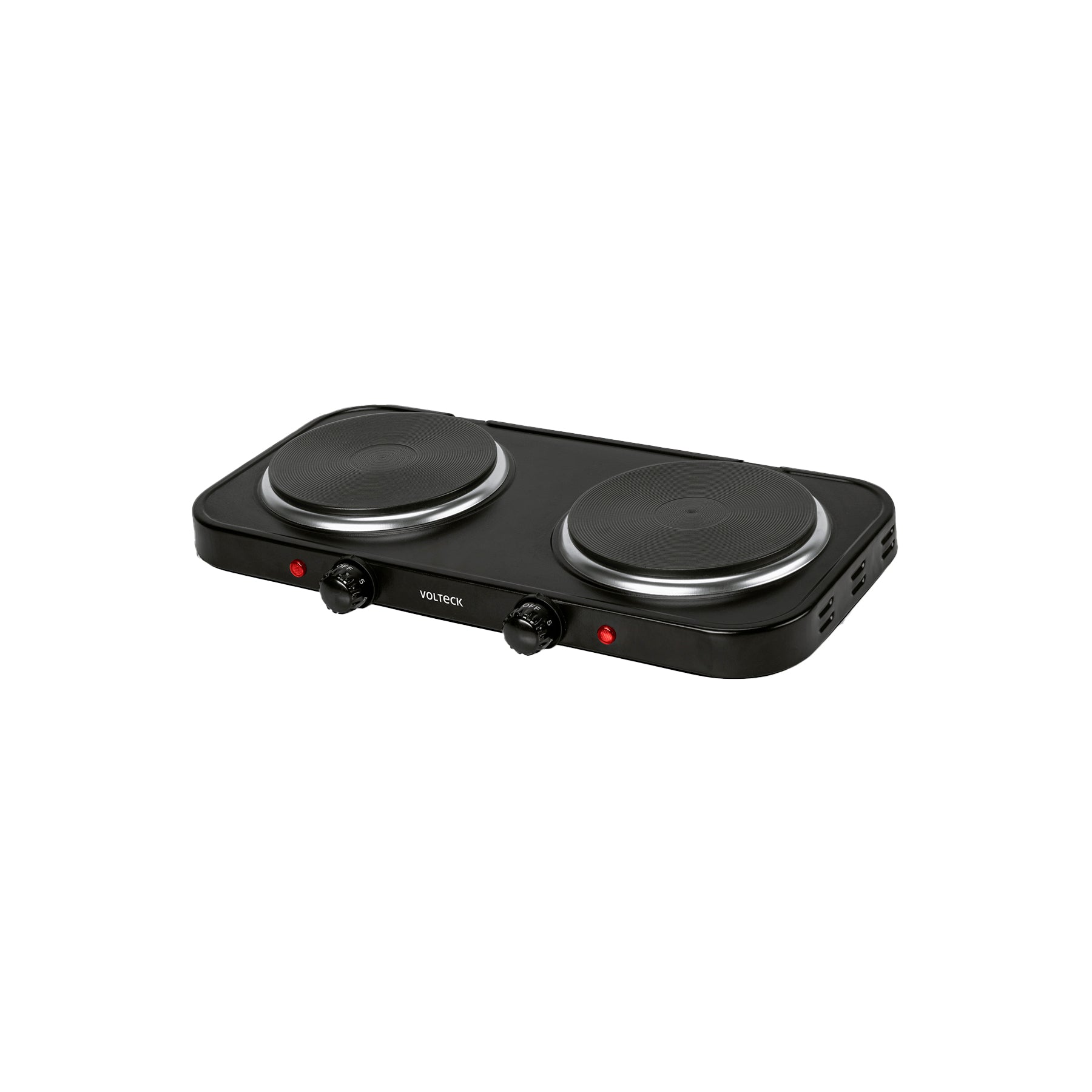 Parrilla eléctrica 2 quemadores de disco, negra, VOLTECK | PAEL-2CDN | 47553