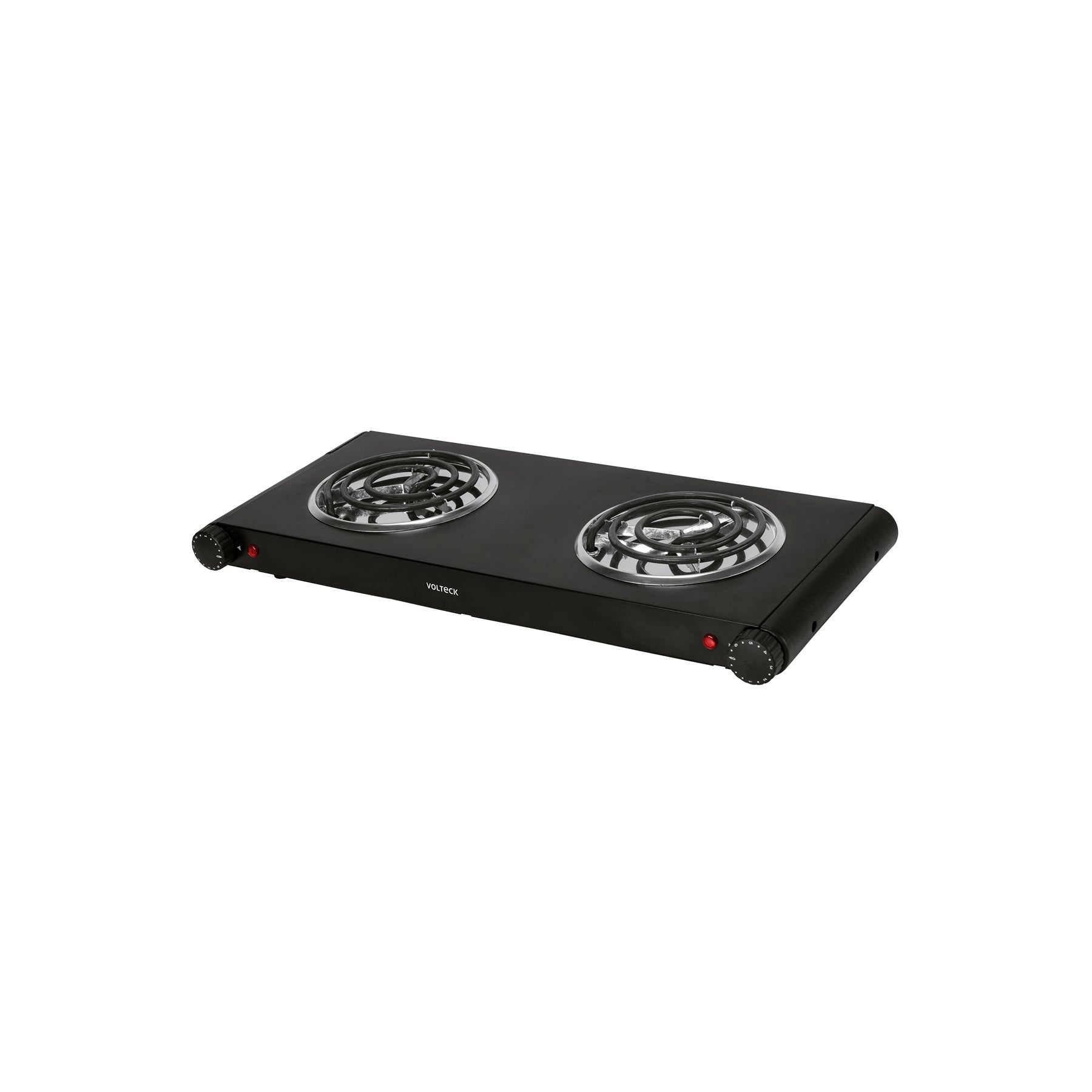 Parrilla eléctrica 2 quemadores en espiral, negra, VOLTECK | PAEL-2CN | 47555