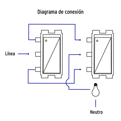 Interruptor de 3 vías, línea Italiana, color negro, Volteck | APSE-EIN | 47608