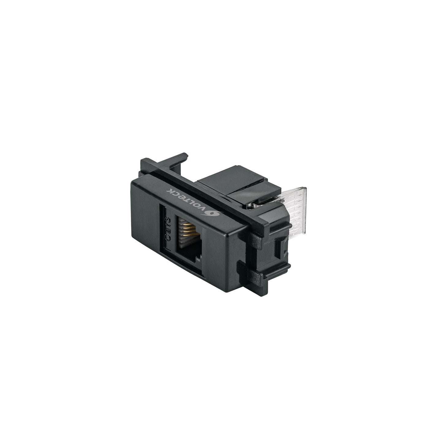 Toma de teléfono, línea Italiana, color negro, Volteck | TE-IN | 47611