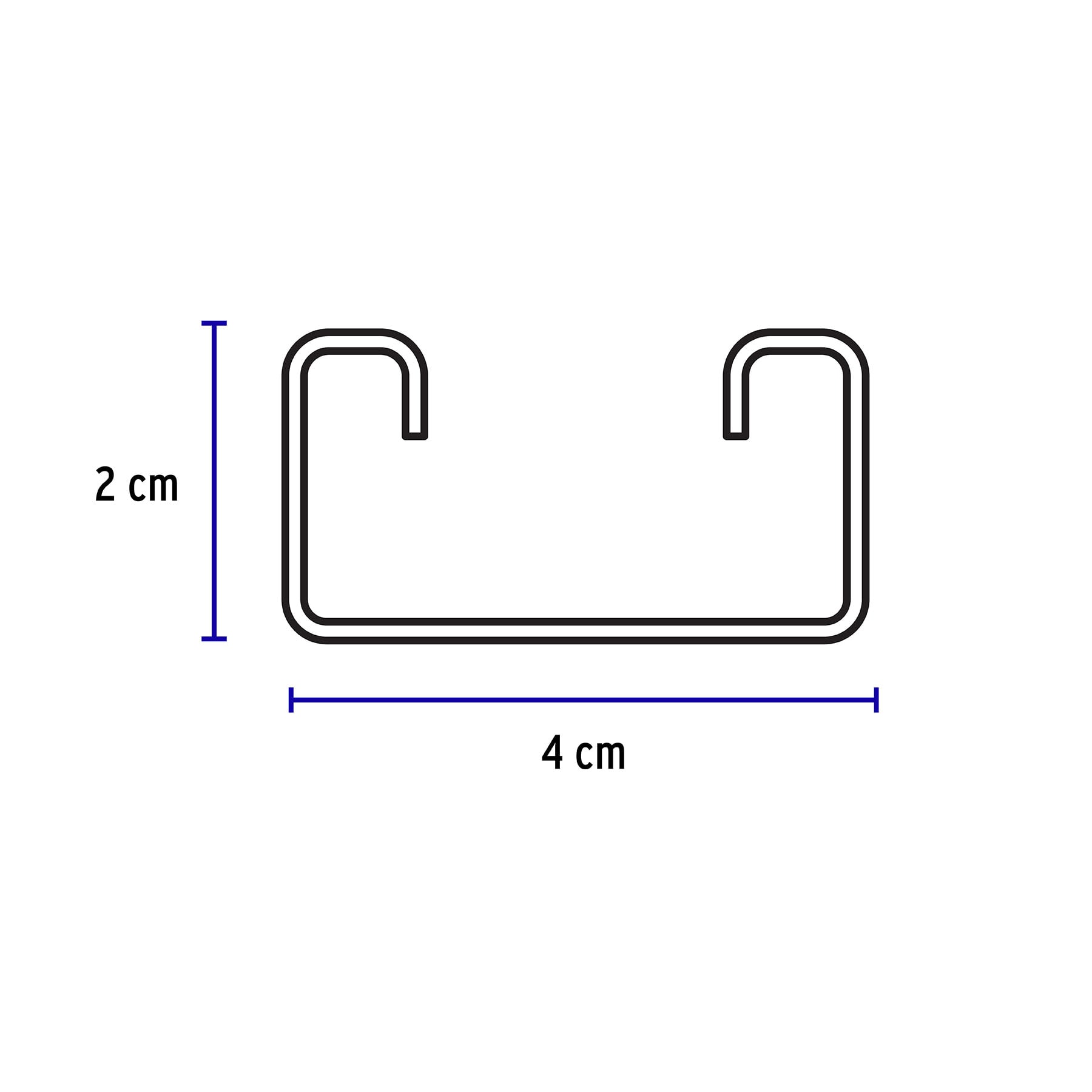 Perfil monocanal perforado de 3 m, 4 x 2 cm cal. 16, VOLTECK | PU-162P | 47761