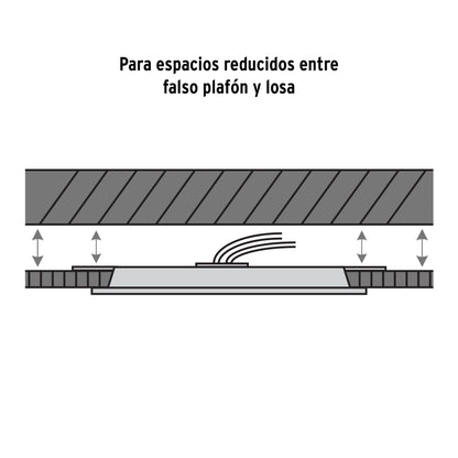 Luminario LED plafón 6W 6500K, ajustable, redondo, VOLTECK | EMP-600L | 47796