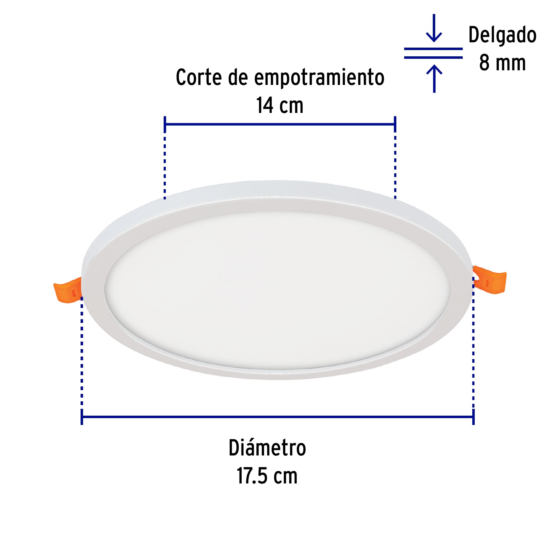 Luminario LED plafón 15W 6500K, ajustable, redondo, VOLTECK | EMP-602L | 47798