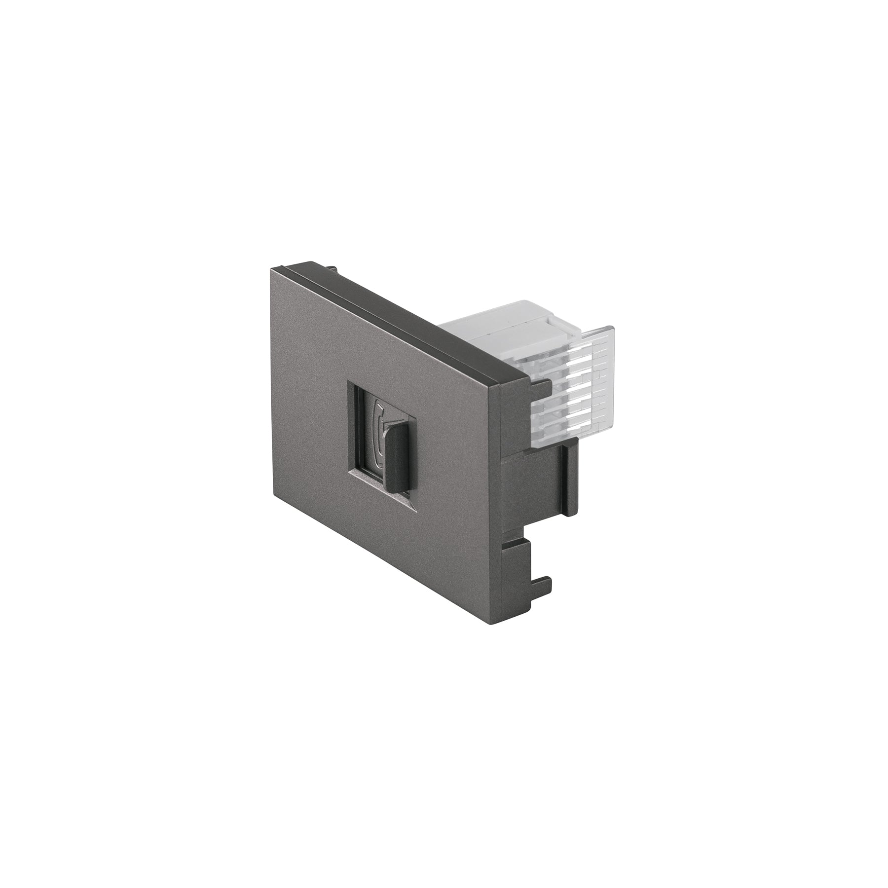 Toma de teléfono acero inox de 1.5 módulos, línea Lisboa | TE15-LA | 47831