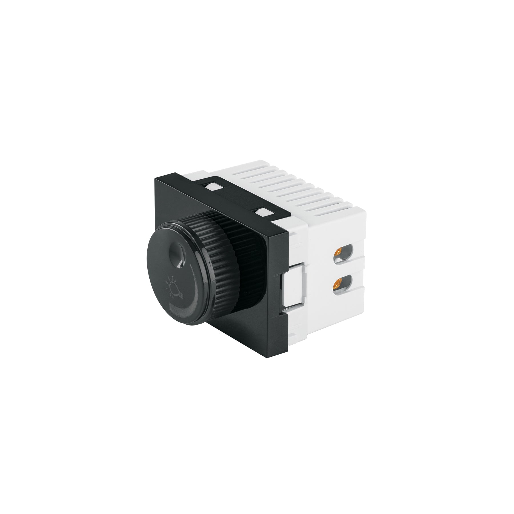 Dimmer giratorio negro de 1.5 módulos, línea Lisboa, Volteck | DIM15-LN | 47886