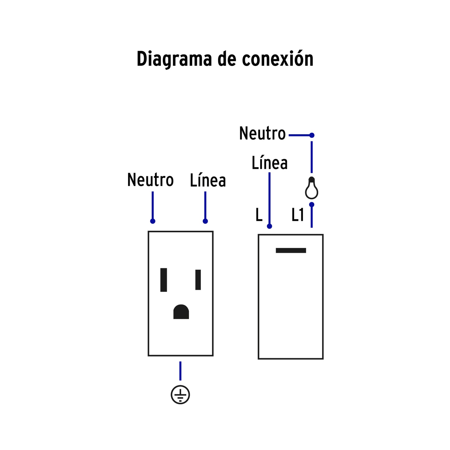 Placa armada negra interruptor y contacto 1.5 mód, Lisboa | PA-APCO15-LN | 47899