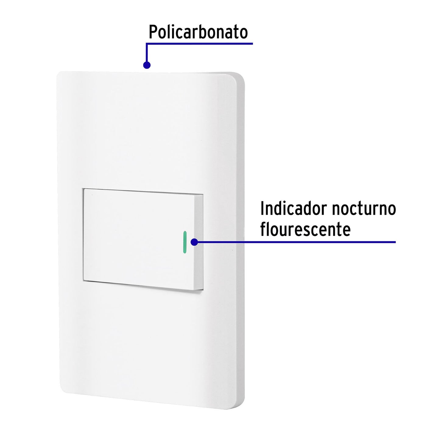 Placa armada blanca 1 interruptor de 3 vías 1.5 mód, Lisboa | PA-APSE15-ELB | 47959